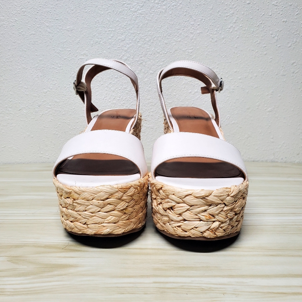 Universal Thread Cream Wedge Platform Sandals Wit… - image 2